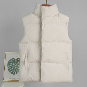 Autumn Winter Cotton Vest Women Korean Version Waist Cinched Thick Camisole Cardigan Jackets Female Coats Warm Womens Clothing