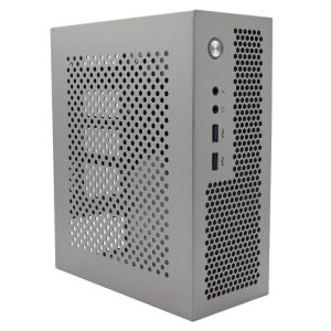 T.F.SKYWINDINTL(TFSKYWINDINTL) | Mini ITX HTPC Computer Case USB 3.0 Supports ITX Motherboards Accommodates Small 1U/Flex Power Supplies Home Computer Case Black