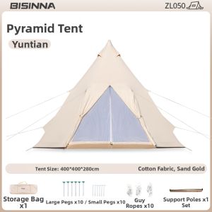 BSWOLF | Outdoor Camping Teepee Tent Cotton 10 Person