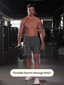 2026 New Portable Body Deep Muscle Relaxation Massager Shaft Cordless Electric Massage Roller Automatic Yoga Column Roller