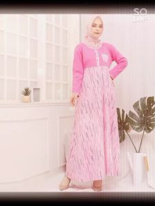 Daster Klok Pendek Jumbo XXL Wanita Dewasa All Size Amro Label Putih Bumil Busui Friendly Ibu Menyusui