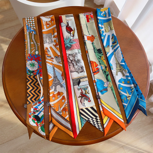 Double Layer  Silk Ribbon Scarf Handbag Handle Shoulder Strap DIY Bag Strap Real Silk Ribbon for Youth Middle Age Elderly