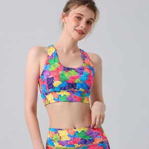 ชุดออกกำลังกายฟิตเนสแบบยูนิเซ็กซ์ ชุดโยคะ ชุดวิ่ง ชุดกีฬา ชุดกระชับสัดส่วน แขนกุด ผ้าโพลีเอสเตอร์ ฤดูร้อน สำหรับผู้หญิง