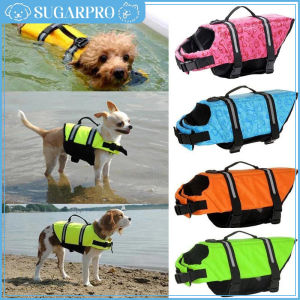 S-L Dog Life Vest Summer Printed Pet Life Jacket Dog Safety Clothes Dogs Swimwear Pets Safety Swimming Suit Summer