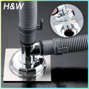 H&W Engineering plastic Washing machine drain pipe floor drain special joint Floor drain three-way dual-use Anti-odor and Insect-proof cover toilet kitchen bathroom sewer
