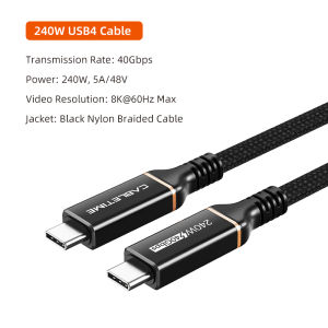 Cabletime | CABLETIME 240W USB4 Cable 8K 60Hz USB C to USB C Cable Adapter 40Gbps Type C to C Cable Power Cable for Laptop Macbook iPad