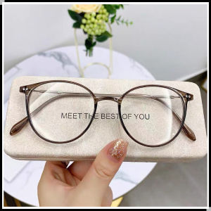 Gọng Kính cận chất liệu TR90 kết hợp titan cao cấp form bầu dục tròng sẵn 0 độ chống bức xạ từ máy tính mã T2955