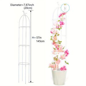 Tower obelisk garden trellis plant support used for climbing vines and flower stands lightweight plant tower
