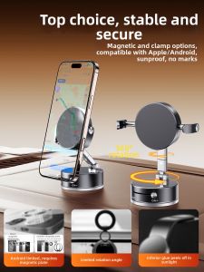 SENQIAOBU | Vacuum Suction Magnetic Car Navigation Mount 360° Rotatable