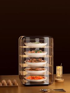 ชั้นเก็บอาหาร คอนโดเก็บอาหาร ผ้าคลุมผักระบายอากาศได้หรูหราพลาสติกใสถอดออกได้กันฝุ่นโต๊ะในครัวกันยุงและแมลงวันกล่องเก็บHongKong60