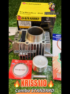 Combo KRISS110 STANDARD (7 in 1) Block full set Spring Clutch Disk Gasket Top Set Camshaft Valve seal KRISS1 "MOTORMAJU"