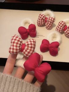 สไตล์เจ้าหญิง สีขาว ยางรัดผมตุ๊กตาผีเสื้อสําหรับเด็กผู้หญิง ความยืดหยุ่นสูง น่ารัก ที่ใส่ผมหางม้า ใหม่ ฤดูใบไม้ร่วง ฤดูหนาว รุ่น