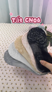 [Combo 10 Đôi] Tất Nữ Thêu Ren CN06 Chất Liệu Cotton Êm Ái Thoáng Mát Không Gây Bí Khi Mang