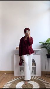[Basica Moda] 249 Atasan Top Outer Blazer Fashion Wanita Jumbo Daviena Scuba Premium