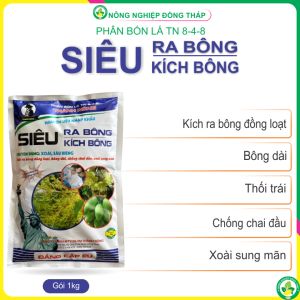 Phân Bón Lá TN 8-4-8 SIÊU RA BÔNG  KÍCH BÔNG – Chuyên Dùng: Xoài Sầu Riêng – Kích Ra Bông Đồng Loạt Bông Dài Chống Chai Đầu Xoài Sung Mãn (Gói 1kg)