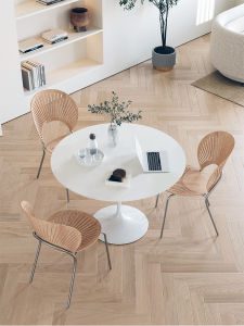 Tulip Round Table Restaurant Small Apartment Home Nordic Modern Minimalist Dining Table Internet Celebrity Negotiation Balcony Leisure Table