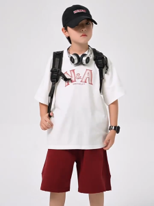 Áo Thun Ngắn Tay Mùa Hè Cho Bé Trai Bé Gái In Hình Năng Động Cổ Tròn | JJ Kids Fashion