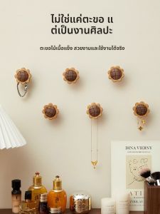 ZHIYUNJU | ตู้เสื้อผ้าแขวนไม้แบบแขวนได้แรงสูง ไม่ต้องเจาะรู แขวนประตู ตู้เสื้อผ้า แขวนได้ 5 กก. ตกแต่งได้ ทนทาน สวมใส่ได้