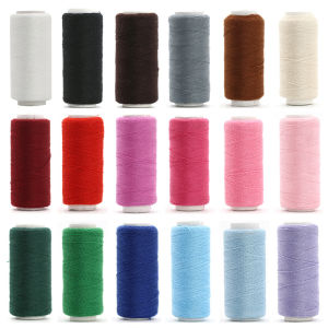 Home Sewing Thread Set Black White Small Roll Colored Clothes Sewing Fine Hand Sewing Needle Thread Kit 402 Polyester Thread