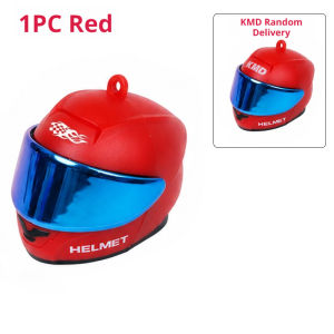 SEAMETAL Motorcycle Helmet Keychain Cool Mini Helmet Pendant with LED Night Light Car Key Chain Key Ring Bag Charm