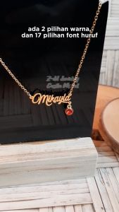 Kalung Nama - Zedd Jewelry: Warna Silver dan Emas Tahan Lama Anti Karat - Cantik Berkualitas Cocok Untuk Kado Hadiah - Birthstone Necklace: Titanium 18K Gold Plated - COD Bayar Di Tempat