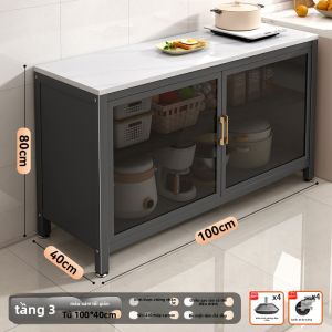 JUMEISHI | Tủ Lưu Trữ Di Động Đảo Bếp Tủ Cắt Gỗ Granite