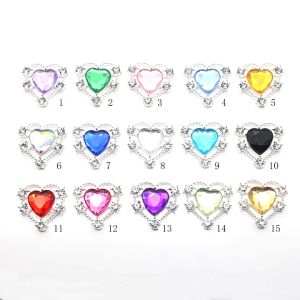 4pcs Dekorasi Kuku Love Manikur Hiasan Kuku Berlian Imitasi Cinta Berlian Kuku Perhiasan Kuku Bersinar