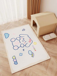 Pet Mat PVC Waterproof Urine Proof Easy Clean Non-Slip Cage Fence Dog House Carpet Home Decorative Modern Simple Style