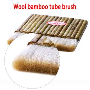 Soft Wool Bamboo Row Brush Natural Bamboo Tube Goat Hair Brush For Painting Wallpaper Glue Dust Cleaning Artist Craft DIY Tool