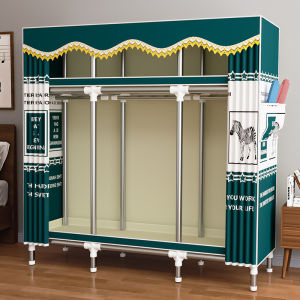 Simple Assembly Bedroom Wardrobe Coarse Steel Pipe
