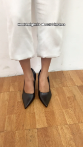 STOMPION Black Shoes For Women Elegant Pointed Heels For Women School Shoes For Women Classy Footwear