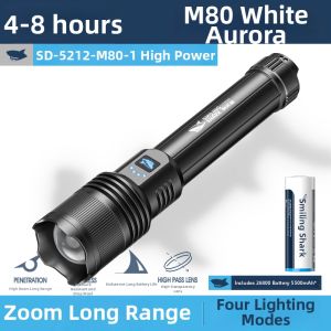 SMILING SHARK | Super Bright Rechargeable Focusing Zoom Flashlight