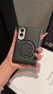 szhaiyu | For Samsung Z Fold 8 Ultra Z Fold 8 Business Leather Texture Rotating Bracket Case With Magnetic Charge Shockproof Cover Funda