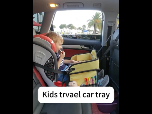 Kids Car Travel Tray Waterproof Anti-Slip Car Toddler Backseat Desk With Storage Organizer For Road Trip