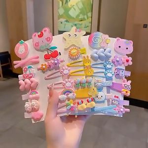14pcs/set Korean Fashion Children's Candy Color Hairpin Set Cute Broken Hairpin Set Headdress