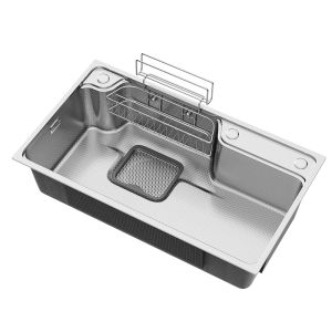 MOSHE | Japanese Style Single Basin Thickened 316L Stainless Steel Kitchen Sink