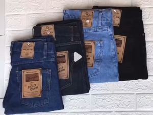 Celana panjang standar wangler bandung poria premium bahan denim non stret jeans cowok terbaru