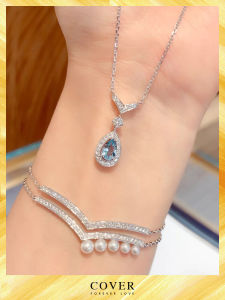 Fashion Necklace Sterling Silver 18K White Gold Diamond Jewelry