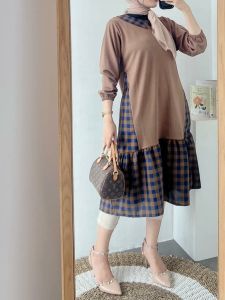 MIDI DRESS WANITA KOMBI BELVA RIB KNIT POLOS KOTAK HITAM NAVY PINK OVERSIZE JUMBO BIGSIZE XXL