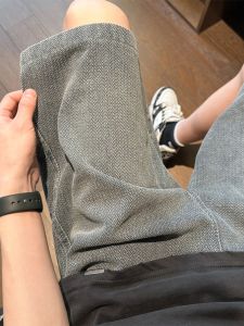 Quần Short Denim Cạp Cao Mùa Hè Cho Nữ Quần Ống Rộng Quần 5 Điểm Quần Bó Quần Jeans Cạp Cao Quần Bó Quần Ống Rộng