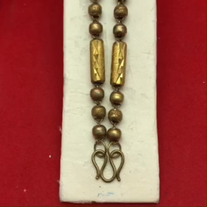 สร้อยคอทองเหลืองโบราณลายเม็ดจิกสลับเงาคั่นปล้อง ความยาว 20 นิ้ว งานทองเหลืองแท้ งานดิบไม่ได้ชุบ ทองเหลืองโบราณ พร้อมส่ง