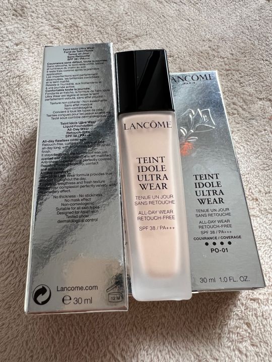 新品 LANCOME TEINT IDOLE ULTRA WEAR PO-01 Lancome Teint Idole Ultra Wear Liquid Foundation SPF38