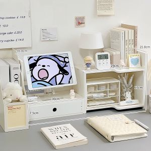 Desktop Organizer Rack Study Desk Stationery Drawer Style Cosmetic Storage Box Multi Layer Tabletop Arrangement Shelf