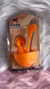 Bộ chén bát trộn bột đắp mặt nạ Bát Trộn Mặt Nạ Kèm Dụng Cụ 4 in 1 bền chắc tiện lợi dễ dùng