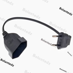 Dây Nối Dài Nguồn EU 30CM 2 Chấu Đầu Nối Châu Âu Loại Đực Sang Cái Có Tiếp Địa Tiêu Chuẩn Dùng Cho Hộ Gia Đình