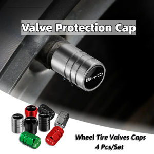 4Pcs Car Wheel Tire Valves Caps Waterproof Dustproof Cover For BYD Atto 3 Yuan Plus Han Tang EV F3 E6 Dmi Song F0 Qin Pro G3 I3