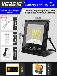 High-power Solar Portable LED Spotlight