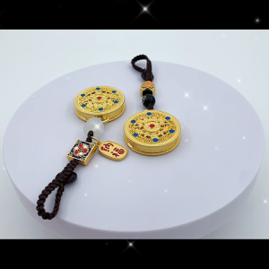 Lucky Charm Keychain Gold Lucky Charm Chinese Charm Keychain A Good Luck Charm To Keep You Safe