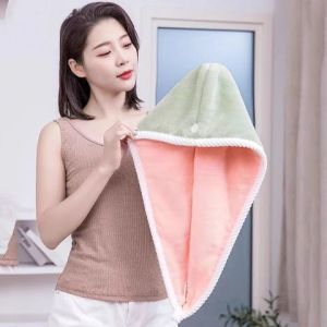 Mũ Khô Tóc Dày Hai Lớp Siêu Nhanh Mũ Tắm Thấm Hút Nước Cho Phụ Nữ Khăn Quấn Đầu Sau Khi Gội Đầu Mũ Khô Tóc Nhanh
