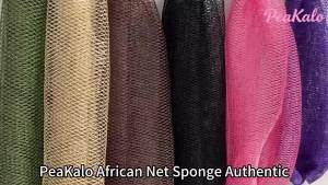 PeaKalo Authentic African Net Sponge-2Pcs Exfoliating Bath Shower Loofah Sponge Gentle Back Scrubber for All Skin TypesDurable